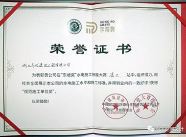 鑄就匠心品質(zhì)大巡檢，喜獲水電技能“東坡獎”|AGE空間設(shè)計(jì)